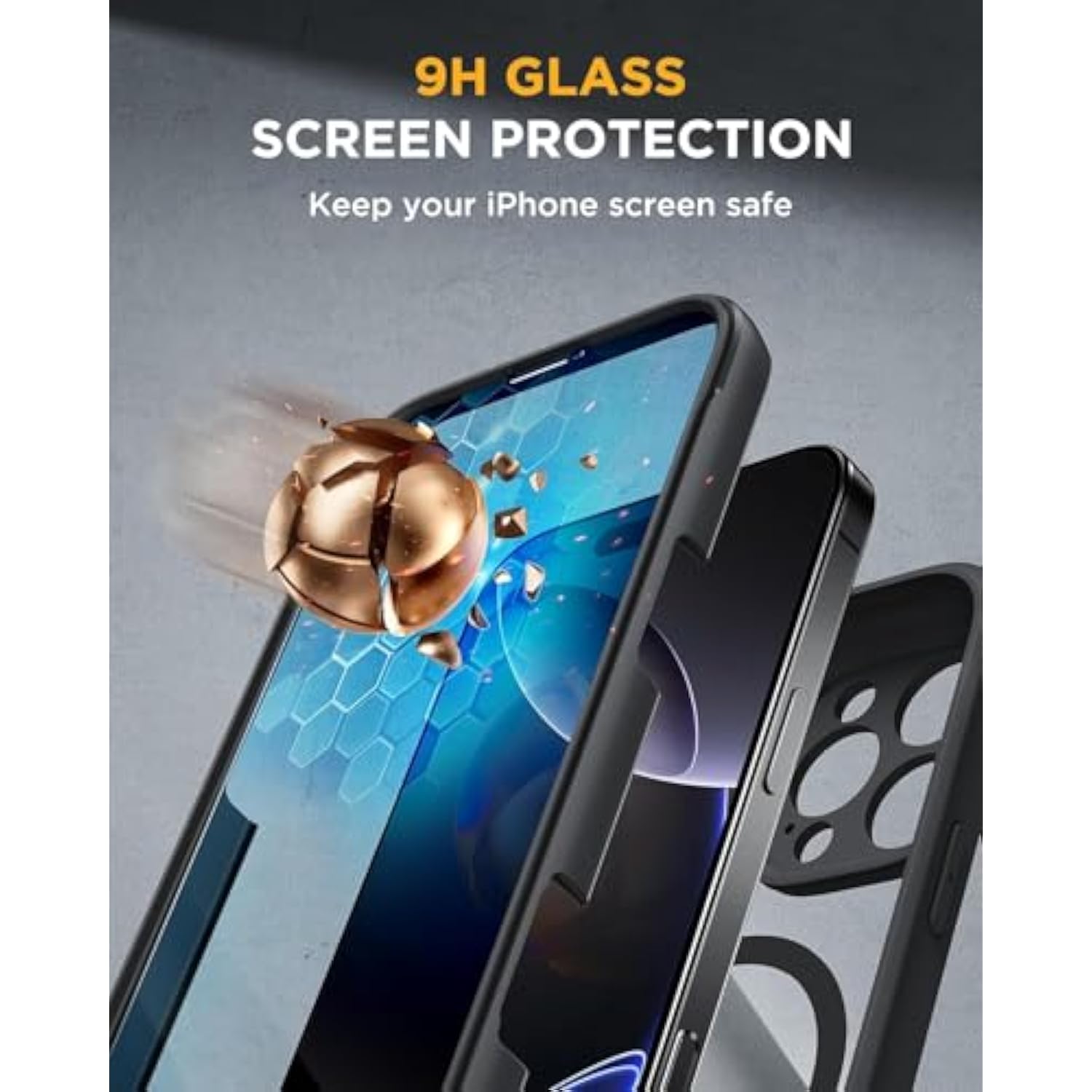 iPhone 16 Pro Case, Full-Body, Glass Protector, MagSafe, Drop Proof, 6.3"