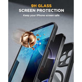 iPhone 16 Pro Case, Full-Body, Glass Protector, MagSafe, Drop Proof, 6.3"