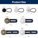 24 Pieces Pants Extender Button Set, Include 12 Pieces Pants Waist Sil