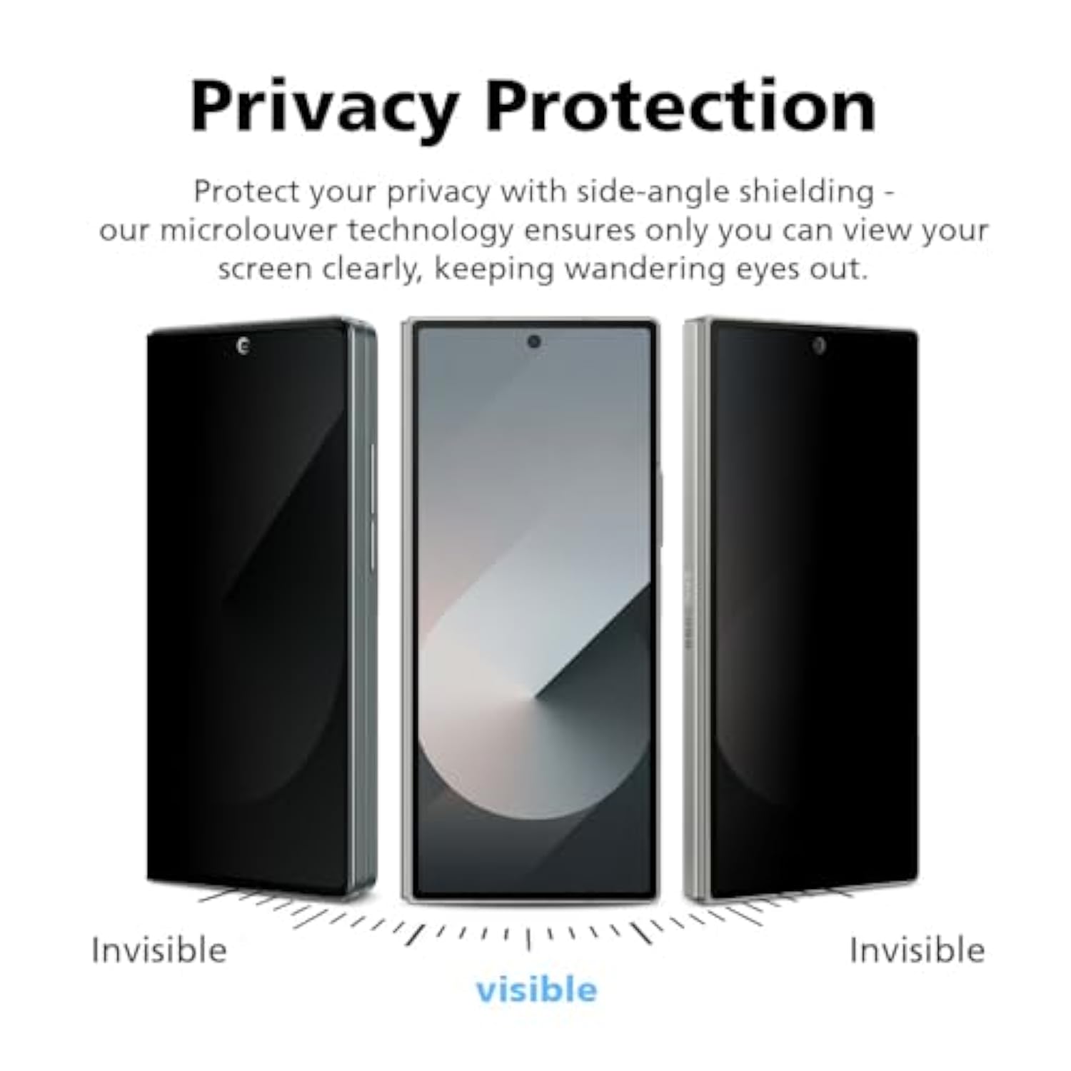 2 Pack Anti Glare Matte Privacy Screen Protector Compatible With Samsung Galaxy Z Fold 7 [Front Screen Only] Epu+Tpu Hybrid Film, Anti Fingerprint, Self-Healing,Case Friendly, Easy Installation