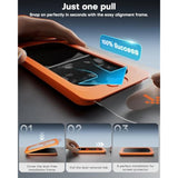 OMOTON Screen Protector for iPhone 17 Pro Max [Auto-Dust Removal], Tempered Glass with 9H+ Hardness & 12FT Military Grade Shatterproof, Full Coverage Protection, 2 Pack