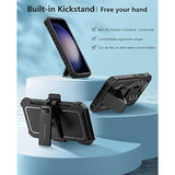 For Samsung Galaxy S23-Plus Case: Heavy Duty Rugged Shockproof Protective Cover With Belt-Clip Holster & Kickstand | Military Grade Protection Phone Case For Galaxy S23 Plus Black