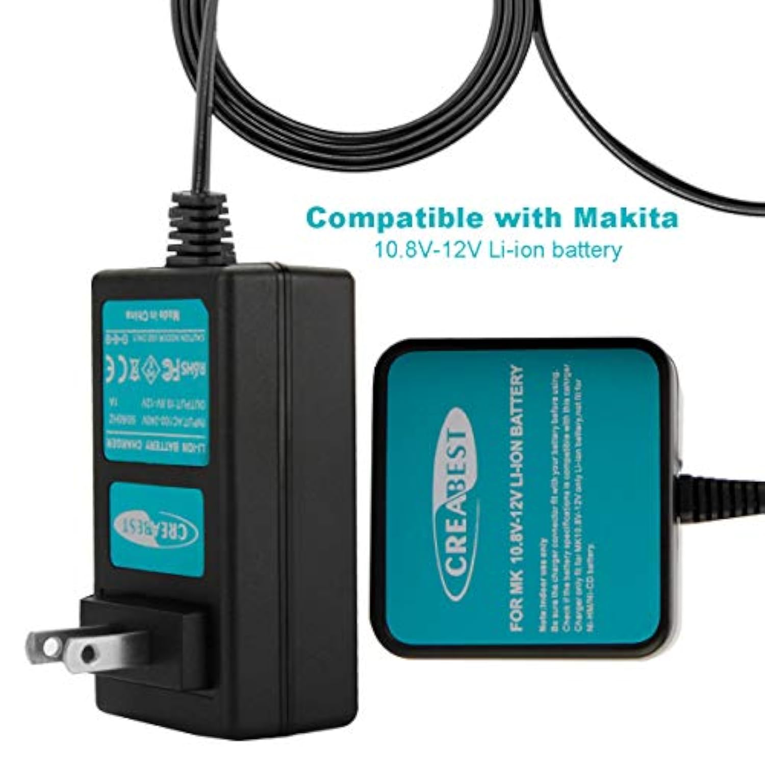 New 10.8V Li-Ion Charger Compatible With Makita Bl1013 Bl1014 Df030D Df330D Pod Style Cordless Drill Battery