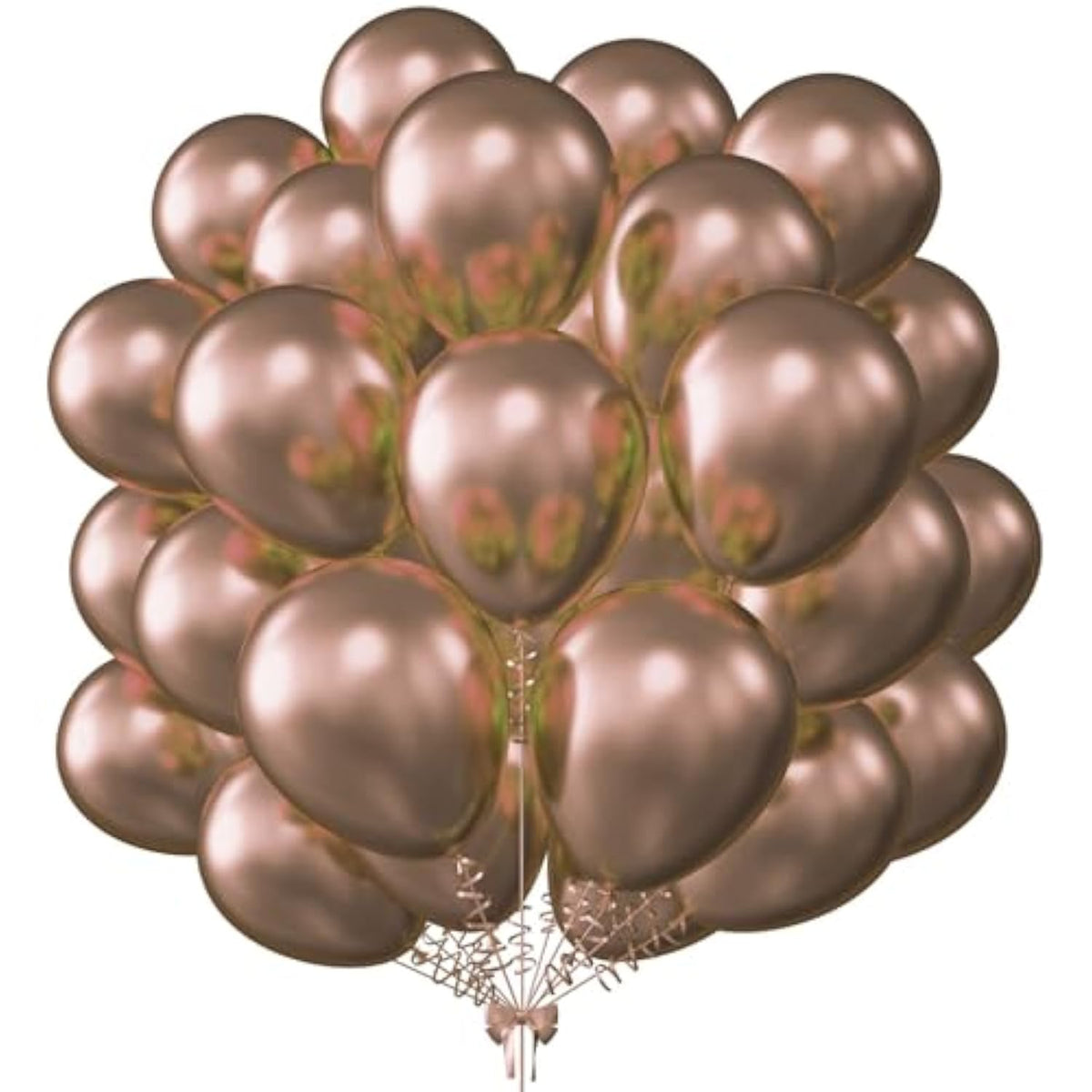 12 Inch Metallic Rose Gold Balloons, 50 Pcs Latex Helium Metallic Balloons For Kid'S Birthday Party, Baby Shower, Wedding, Graduate Party Decorations