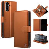 Compatible With Samsung Galaxy A36 5G Wallet Case With Card Holder,Women Men Rfid Blocking Pu Leather Flip Tpu Protective Cover Credit Card Slots,Phone Case For Galaxy A56 5G,Light Brown