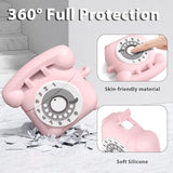 Compatible With Airpods 4 Case 2024 With Cleaner Kit, Retro Phone Design For Airpod 4Th Generation Case Cover, Soft Silicone Shockproof Protective Case For Air Pods 4 Cases Cute (Pink)