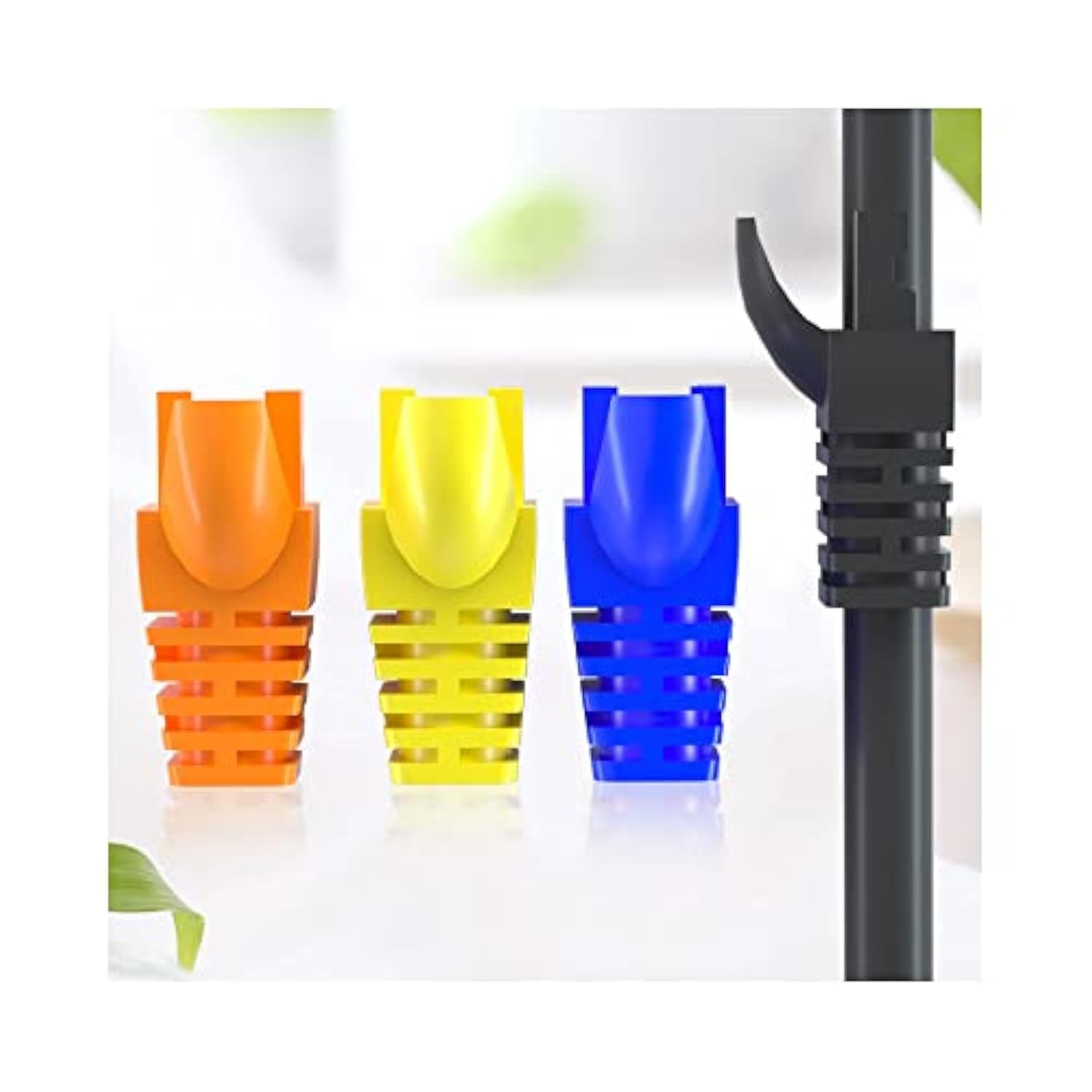 50 Pcs Cat5 Cat5E Cat6 Strain Relief Boot, Rj45 Plug Connector Cover Modular N