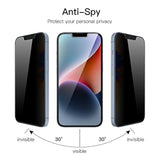 JETech Privacy Screen Protector for iPhone 16e 2025, iPhone 14 6.1-Inch, Anti Spy Tempered Glass Film, 2-Pack