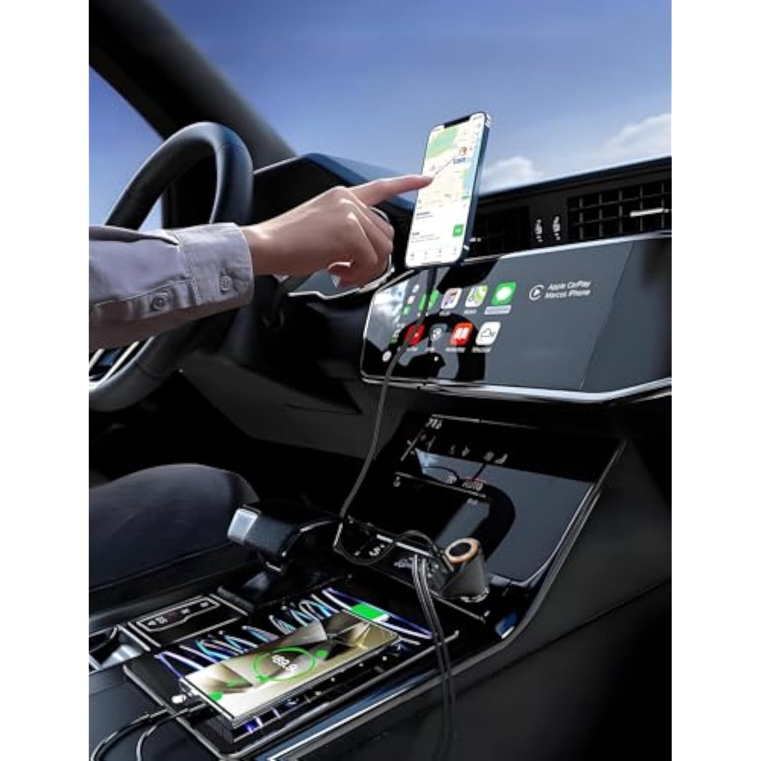 4 In 1 Usb C Car Charger, 170W Multi Usb Cigarette Lighter Adapter, Socket Splitter With 3 Ports, 12V/24V Dual Usb Type C Pd Fast Car Charger Adapter For Iphone 16 Pro Max 15 Plus 14 Ipad Pro Gps