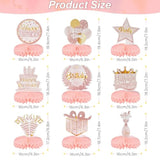 9-Piece Rose Gold Pink Happy Birthday Table Centerpieces for Women and Kids