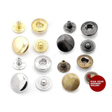 50 Sets Silver Snap Buttons S-Spring Socket Popper Fasteners For Jacke