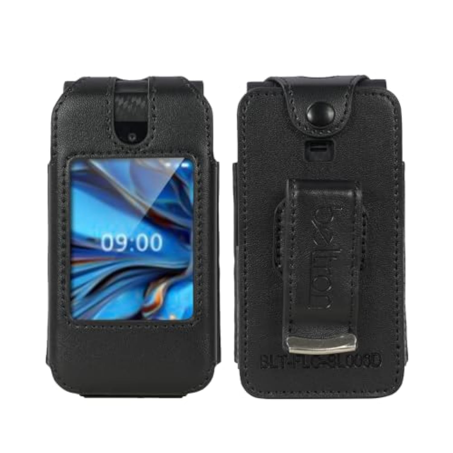 Leather Case For Consumer Cellular Iris Easy Flip Phone (2024) / Boost Mobile Summit Flip 4G (Sl006D) Form-Fit Cover With Secure Fit, Rotating Belt Clip, Screen & Keypad Protection