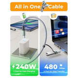 Usb Type C Cable Fast Charging 10Ft 100W 5A C Charger Cable Fast Charging Usb