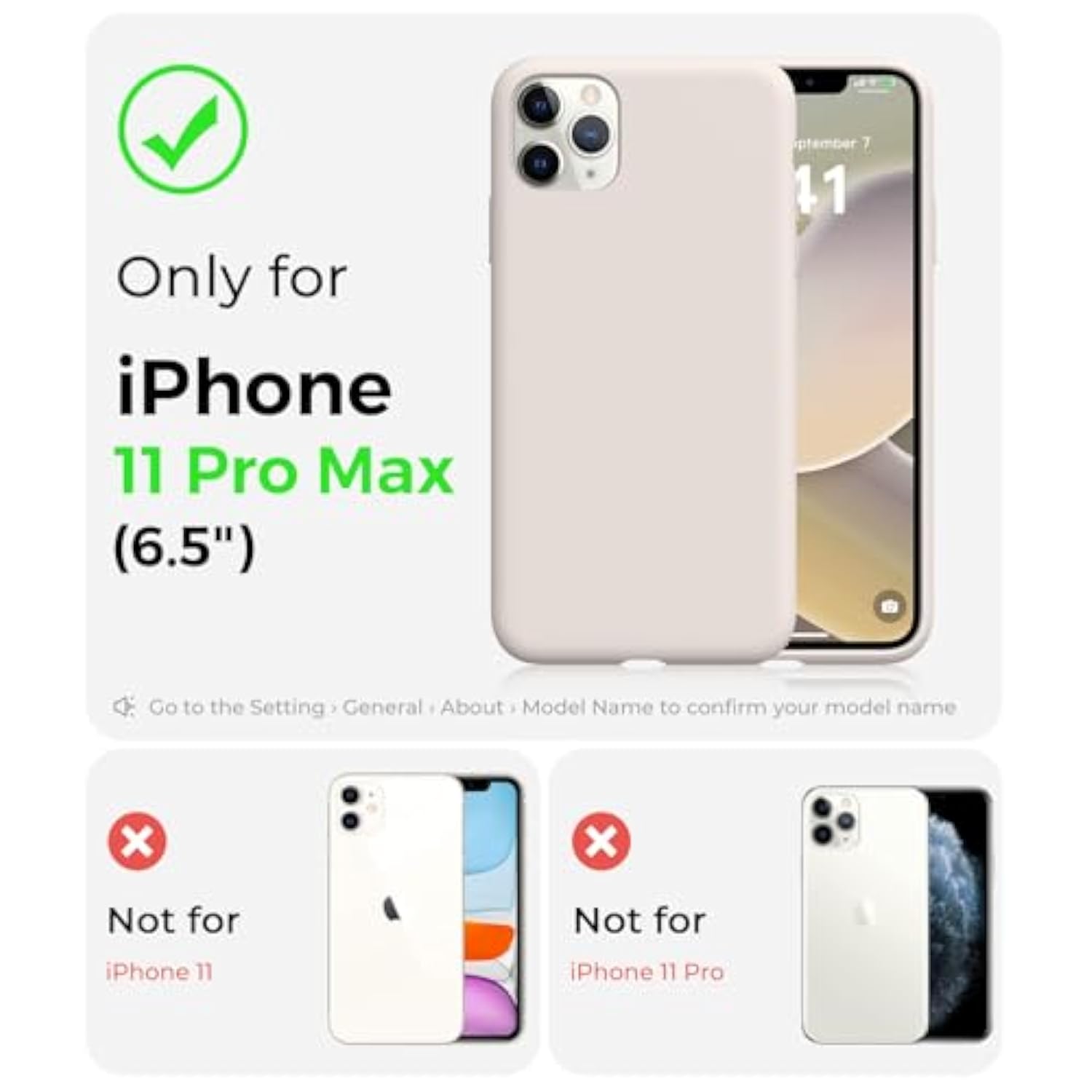 Compatible With Iphone 11 Pro Max Cases, Premium Silicone [Military Drop Protection] & [Anti-Scratch Soft Microfiber Lining] Slim Shockproof Phone Case For Iphone 11 Pro Max, 6.5 Inch, Stone