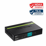 8-Port Poe Switch, Tpe-S44, Ethernet Splitter, 30W Power Budget, 1.6 Gbps Switching Capacity, 10/100Mbps, Ndaa & Taa Compliant, Manufacturer Protection
