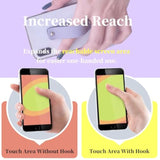 Phone Grips Strap Holder For Hand Grip, Adhesive Cellphone Case Accessories Sticky Gripper Handle Holders For Back Of Phone With Finger Loop For Kindle, Iphone, Ipad - 4 X Grey, Black, White