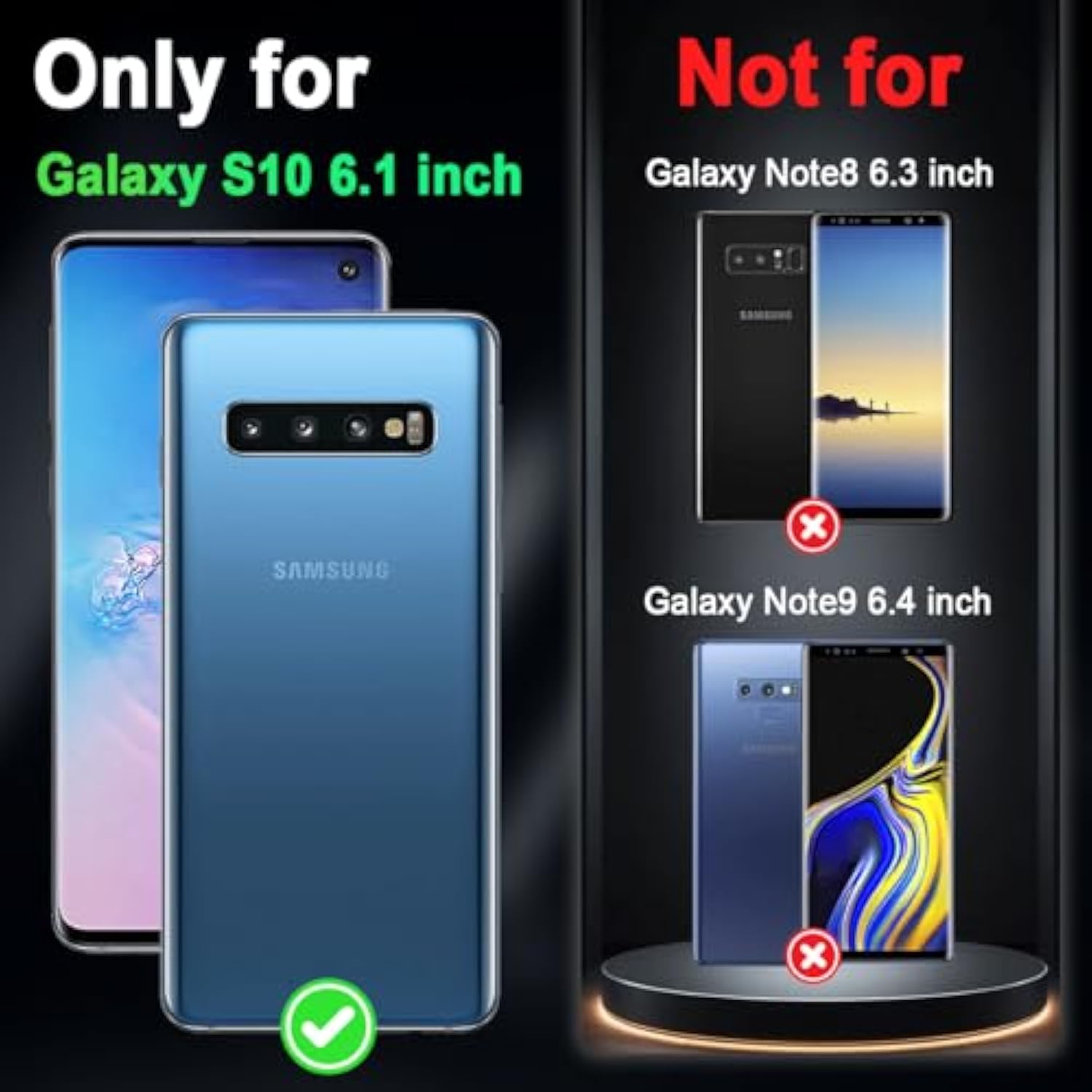 Compatible With Galaxy S10 Case,Glow In The Dark Three Layer Heavy Duty Sturdy Shockproof Full Body Protective Cover Case For Samsung Galaxy S10,All Butterfly