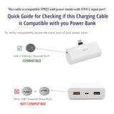 Usb-C Charging Cable Cord Wire For Power Banks Compatible With Iwalk, Spigen Pocketboost, Iniu, Ravpower, Bonai, Anker Usbc & Other Powerbanks With Usb C Input (See Pictures/Details Before Buying)