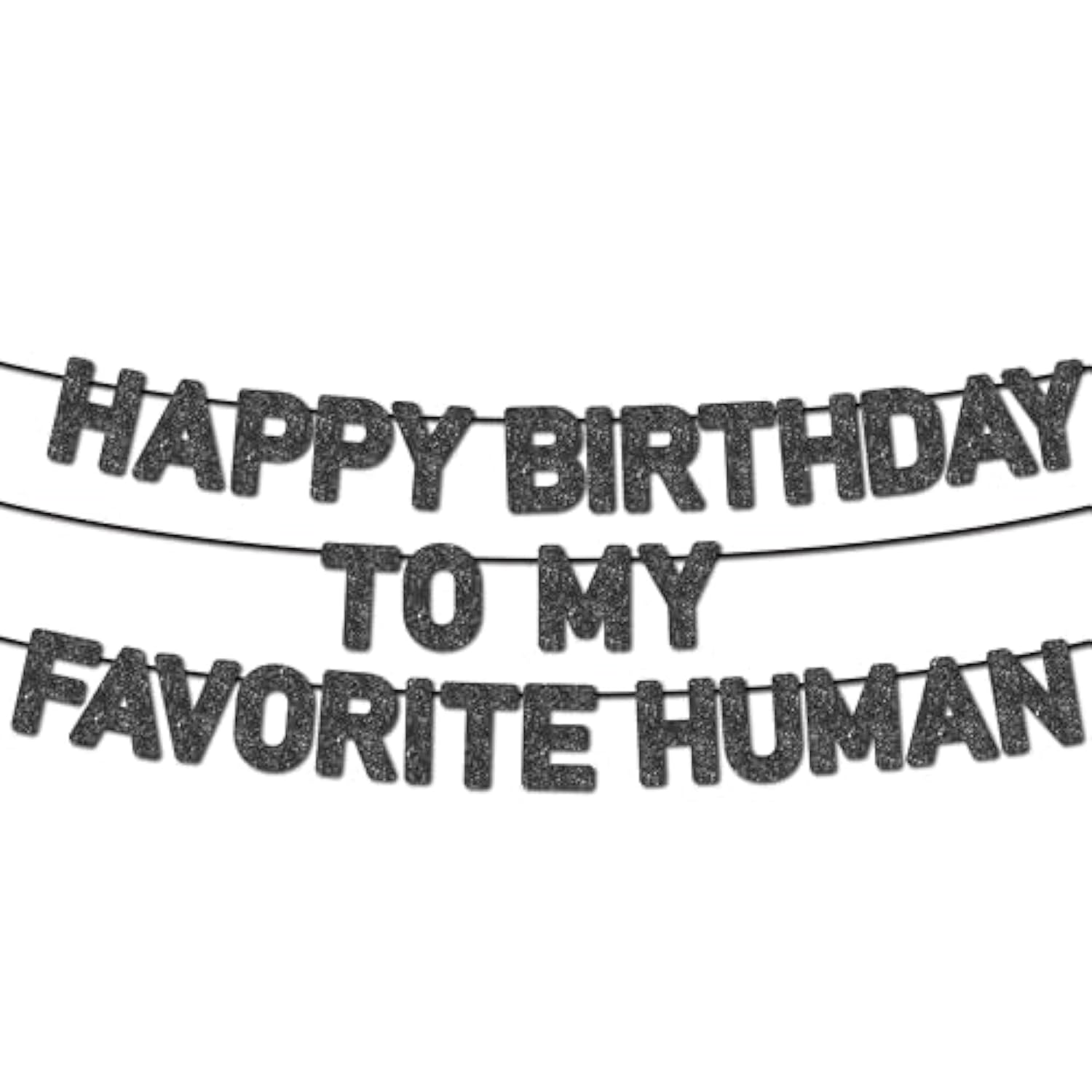 Pre-Strung Happy Birthday To My Favorite Human Banner,Husband Wife Father Mother Son Daughter Birthday Party Supplies, Ideas, Gifts And Decorations,