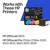 951 Cyan, Magenta, Yellow Ink Cartridges (3 Pack) | Works With Officejet 8600, Officejet Pro 251Dw, 276Dw, 8100, 8610, 8620, 8630 | Eligible For Instant Ink | Cr314Fn