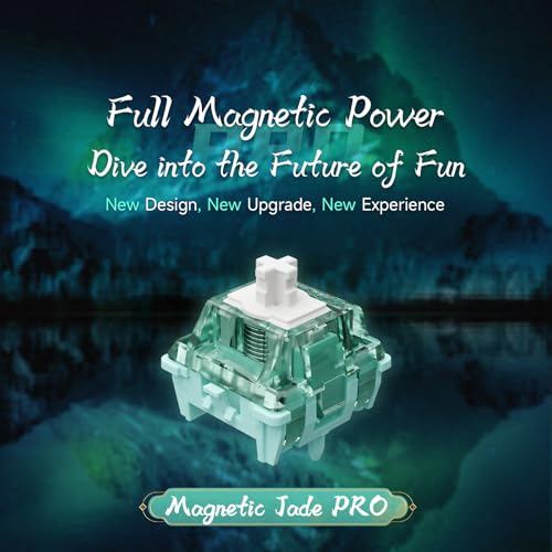 Magnetic Jade Pro Keyboard Switches, Linear Factory Pre-Lubed Freely Setting Pre-Travel 20Mm Longer Spring Key Switches For Magnetic Gaming Keyboard(70Pcs)
