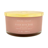 Burnable Sensations Candle, 21 Oz, 4 Cotton Wicks, Stuck With You - Fresh Coastal, Large Painted Jar