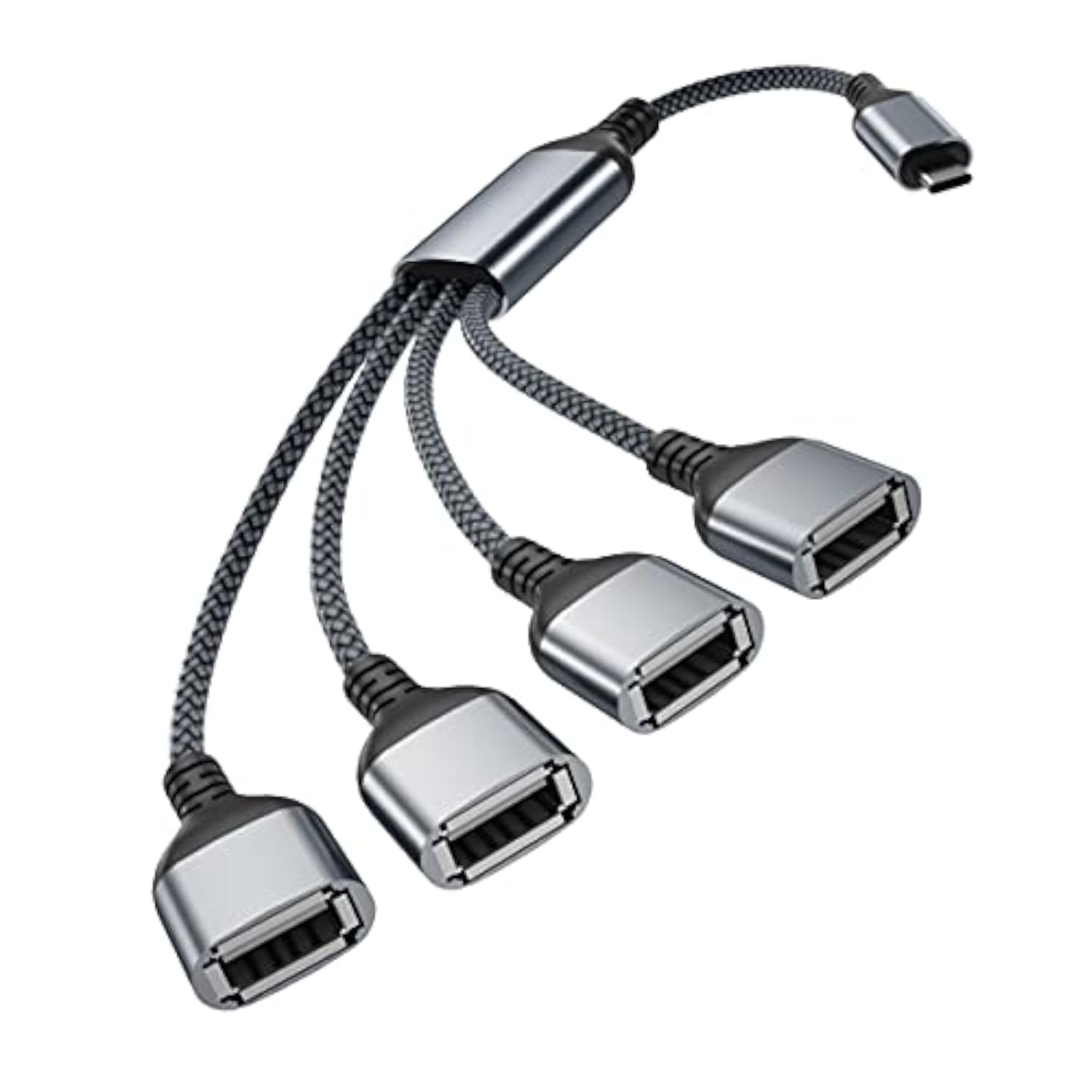 Usb C Male To Four Usb Female Cable Adapter 3.3Ft,Thunderbolt 3 To 4 Type A 2.
