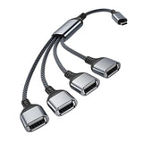 Usb C Male To Four Usb Female Cable Adapter 3.3Ft,Thunderbolt 3 To 4 Type A 2.