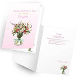 Happy Mother'S Day Card For Daughter Mothers Day Card To Daughter From Mom Mother 1 Pcs Message Inside 5X7 Inch With Envelope Happy Mothers Day Gift Gifts
