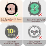 5Pack Screen Protector Compatible With Samsung Galaxy Watch 4 (44Mm) Smartwatch Only, Bling Hard Pc Case Built-In Glass Screen Protector, Women Men Gold/Pink/Black/Silver/Clear