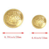 14Pcs Retro Metal Blazer Buttons Brass Buttons Suitable For Suits, Spo