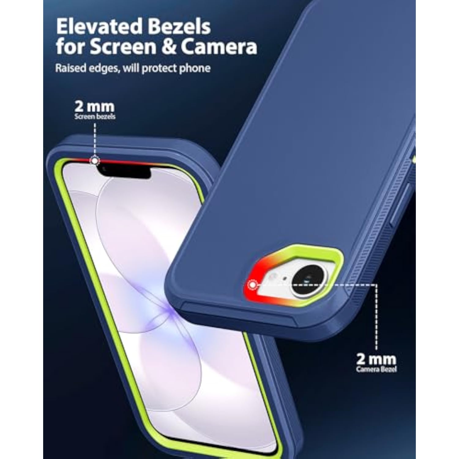 Heavy Duty Rugged Shockproof Case for iPhone 17e 5G - Blue/Green