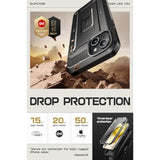 SUPCASE for iPhone 15 Plus Case with Screen Protector (Unicorn Beetle Pro), [Built-in Stand & Belt-Clip] [Military-Grade Protection] Heavy Duty Rugged Protective Phone Case for iPhone 15 Plus, Black