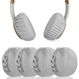 Geekria 2 Pairs Flex Fabric Headphones Ear Covers - Product Safety Certified - Washable & Stretchable Sanitary Earcup Protectors for On-Ear Headset, Sweat Pads for Gym, Gaming (S/Grey)
