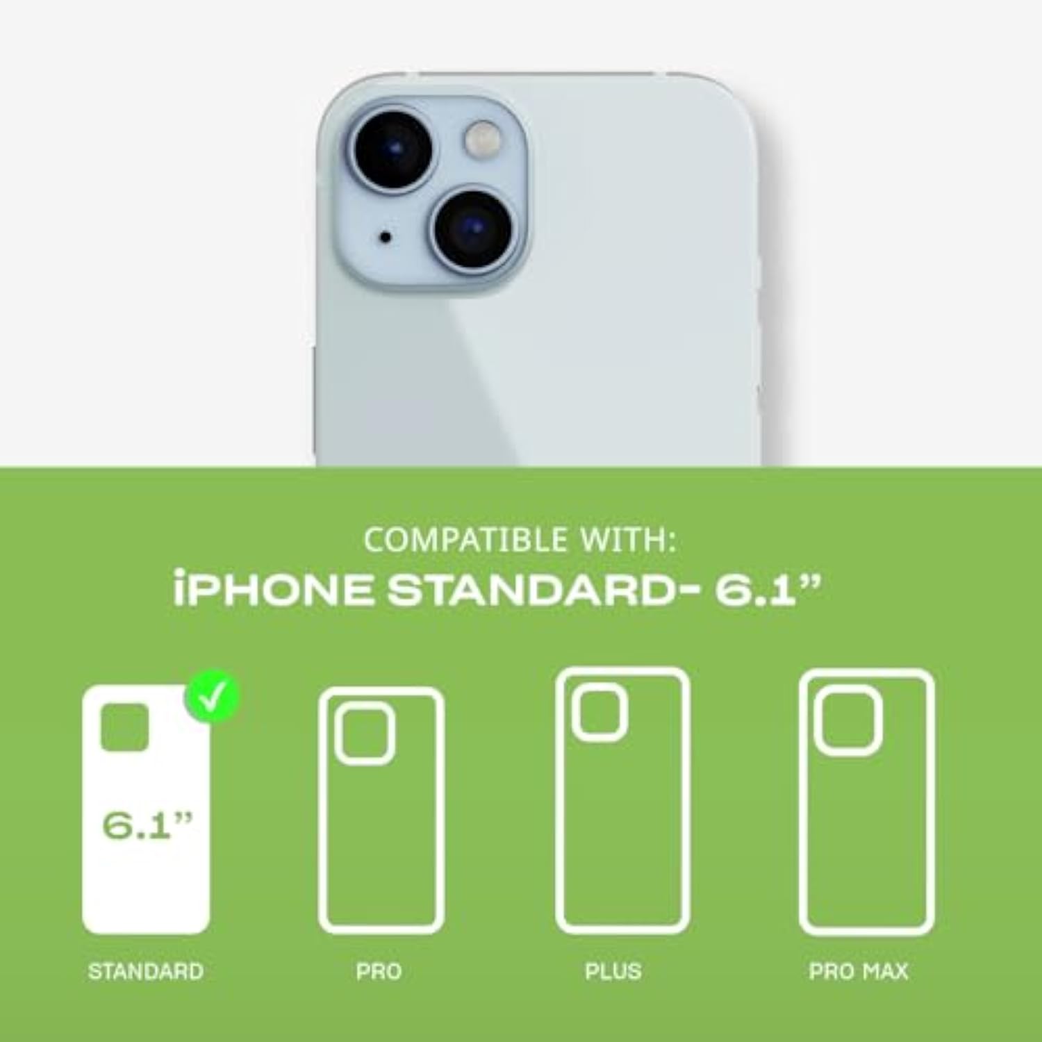 Evolite Phone Case For Iphone 16E / 15 - Thin Impact Protection Case - Black