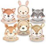 60 Count Woodland Party Paper Plates Animal Shaped Disposable Plates Woodland Creatures Tableware Forest Birthday Decorations For Birthday Baby Shower Animal Theme Party Favors