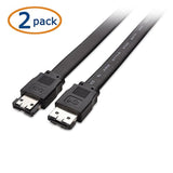 Cable Matters 2-Pack 6 Gbps Shielded eSATA Cable - 3 Feet