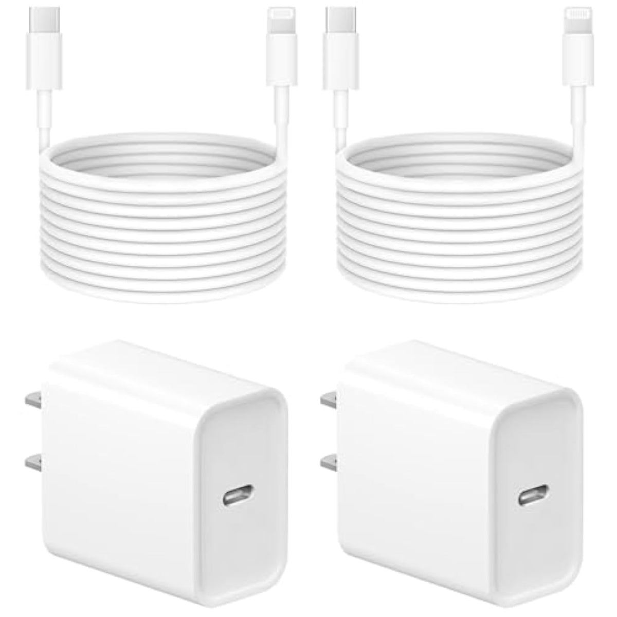 10 Ft Iphone Fast Charger, 2-Pack 20W Super Fast Charger With Long Fast Charging Cable For Iphone 14/13/12/11 Pro Max,14 Plus,Mini,Pro/Xs/Se/Xr/Ipad