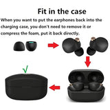 Silicone Ear Tips Replacement For Sony Xba Mdr Wf Earphones, Compatible With Wf-1000Xm5,1000Xm4,1000Xm3 Earbuds Tips Eartips Ear Caps, Fit In Case, M Size 6 Pairs,Silicone Black/Medium
