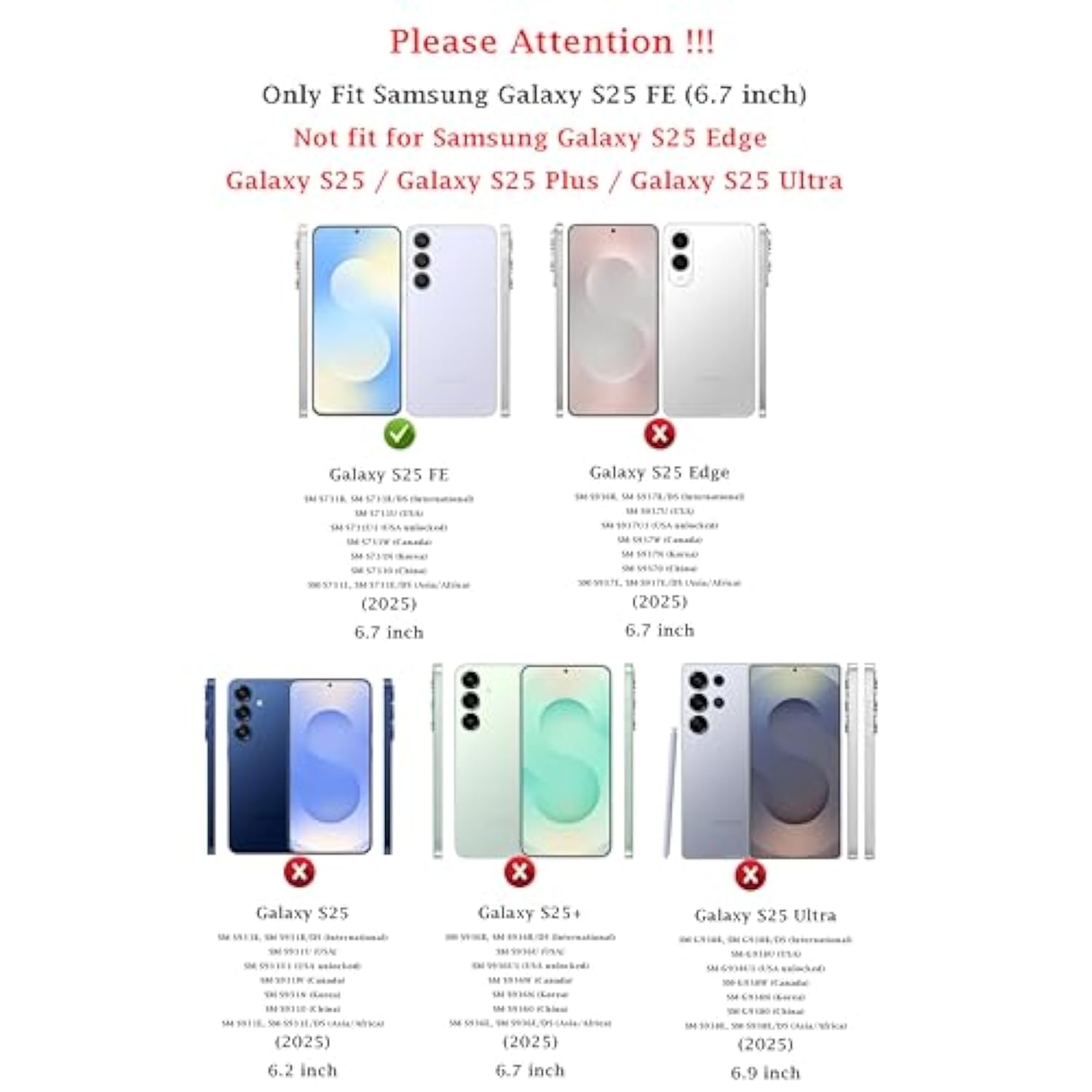 For Samsung Galaxy S25 Fe Case, With Slide Camera Cover Hd Screen Protector [Military Grade 16Ft. Drop Tested] Magnetic Ring Holder Kickstand Protective Phone Case For Galaxy S25 Fe 5G 2025, Black