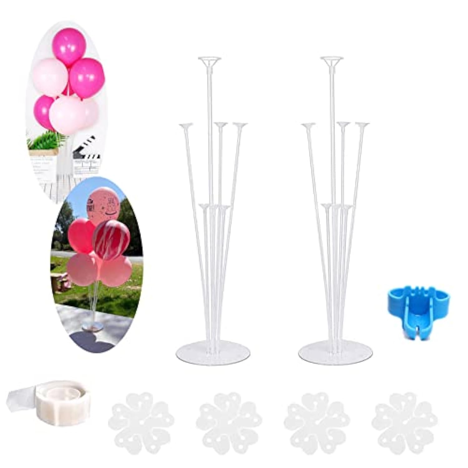 2 Sets Of Balloon Stand Kits 28'' Balloon Arch Kit With Base, Reusable