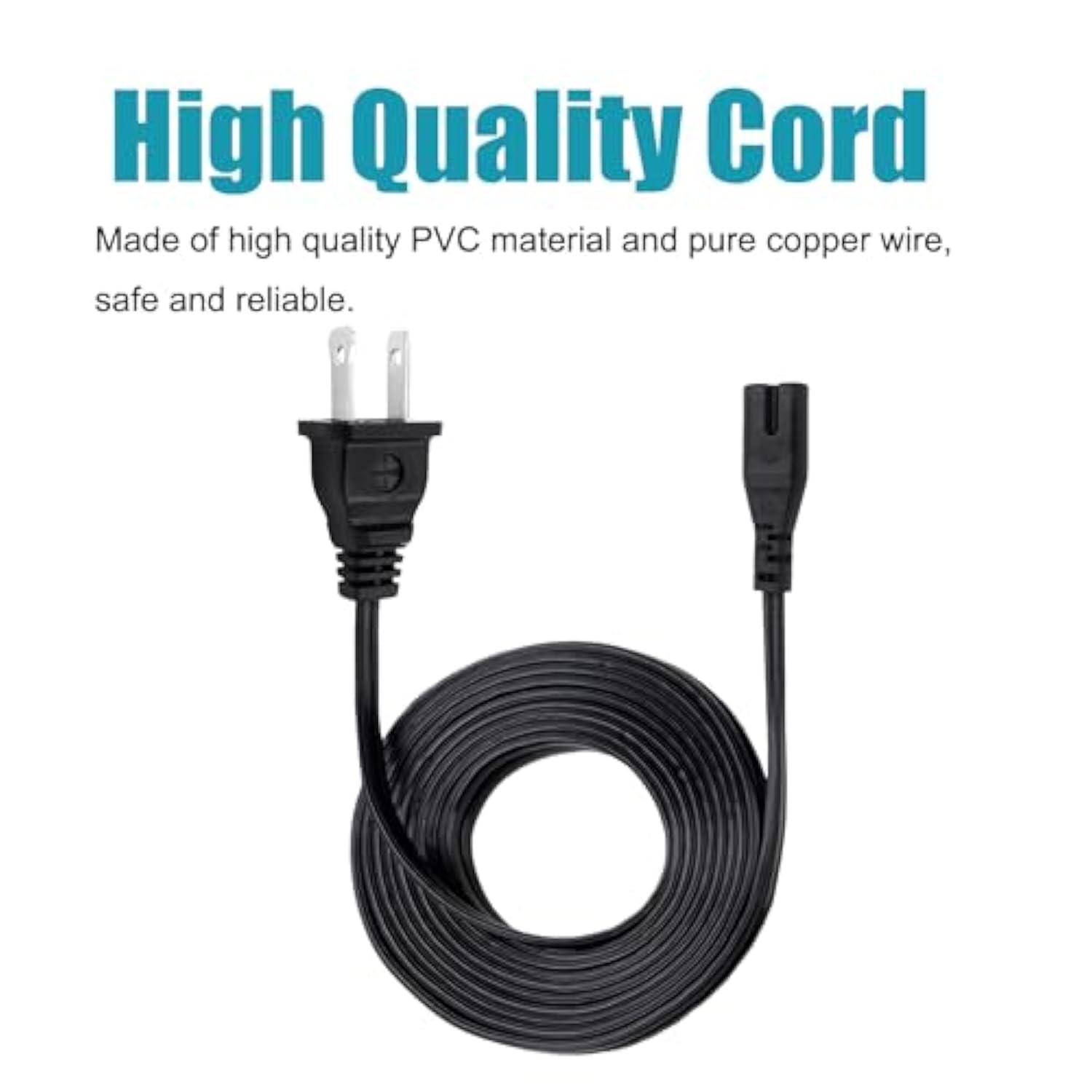8Ft 2 Prong Power Cord Replacement For Samsung Soundbar Subwoofer Sound Bar Surround Speakers Ps-Wm20 Hw-K370 Hw-Q90R Iec C7 Power Cord Ac Cable