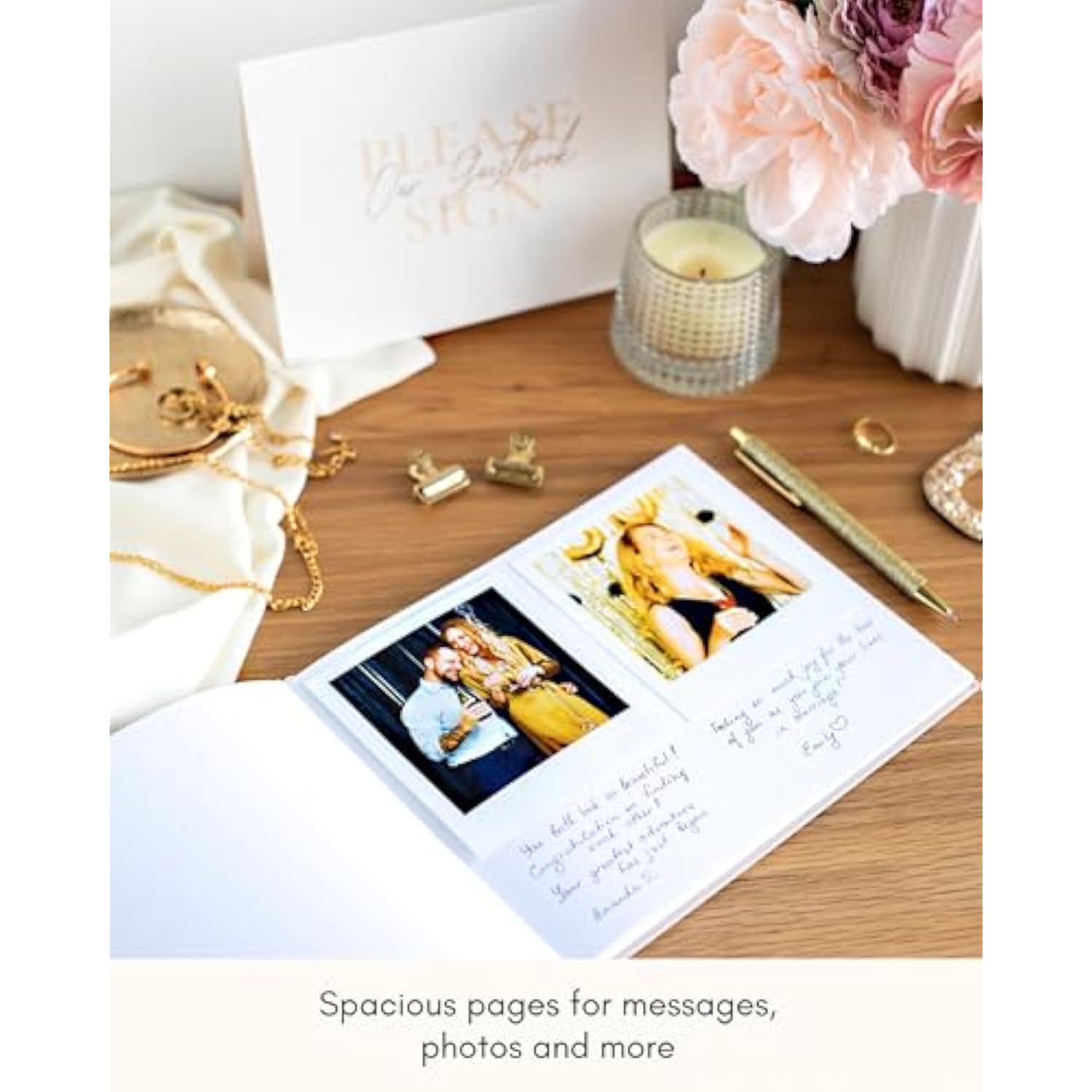 Wedding Guest Book – Polaroid Guest Book For Wedding Reception, Baby Shower, Birthday, Bridal Shower And Special Event Guestbook – A Stylish Sign In Book For Party