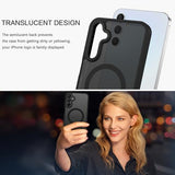 Magnetic For Galaxy A15 5G Phone Case, Samsung A15 5G Case,[Compatible With Magsafe] Translucent Matte Slim Shockproof Women Men Protective Case Cover For Samsung A15 5G, Black