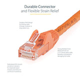100Ft Cat6 Ethernet Cable - Orange Cat 6 Gigabit Ethernet Wire - 650Mhz 100W P