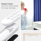 Spigen Silicone Fit Designed for Chromecast with Google TV Voice Remote Case Cover (Metal Plate and Magnetic Included) - White