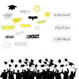 Graduation Confetti 2025 | Glitter Confetti Sprinkles For Party Table Scatters Decoration | Graduation Party Decoration For Home, College, Senior, High School Prom | Metallic Foil