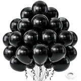 Black Balloons, 50 Pcs 12 Inch Latex Party Balloons, Matte Black Balloon For Birthday, Baby Shower, Anniversary, Graduation, Wedding Decorations - Black
