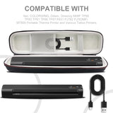 Tattoo Stencil Printer Case Compatible With Phomemo/Peripage/Sacnahe/Itari/Phomemo Tp88 M08F Tp81 Tp83 A4 Portable Printer&Tattoo Machines, Suitable For Most Tattoo Template Machine Brands (Black)