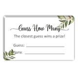 Guess How Many Game Cards, Baby Shower Game Cards (Minimalist) 3.5" X 2" (50 Pieces)